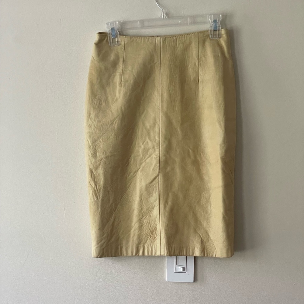 Andrew Marc Pencil Leather Skirt Size 6